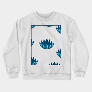 Blue Flower Crewneck Sweatshirt